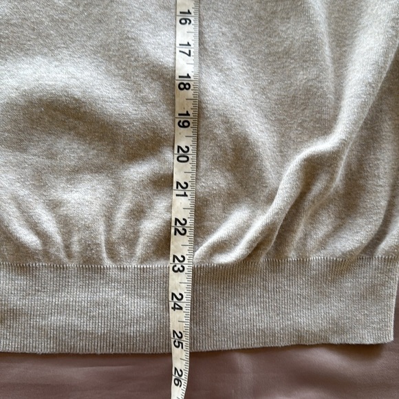 Polo Ralph Lauren Pima Cotton V-Neck Sweater Vest in Oatmeal Tan - Picture 4 of 9